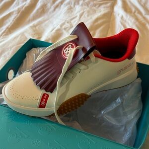 G/FORE White and Red Golf Shoes